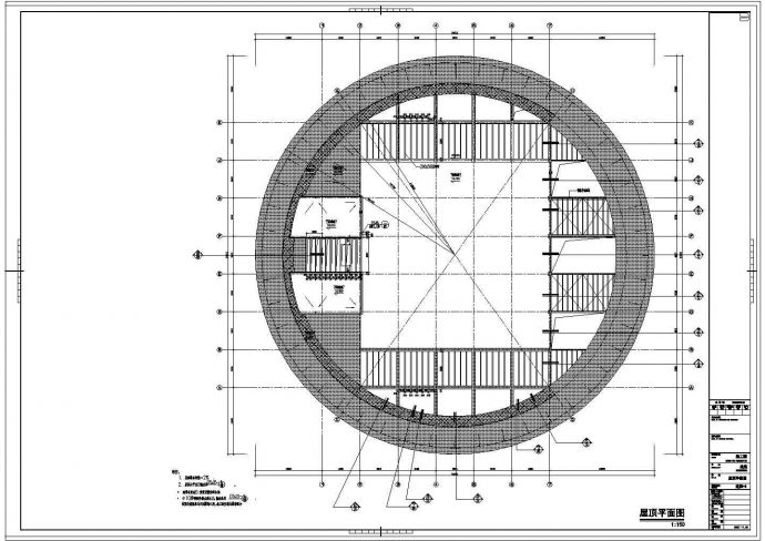[山西]三层市级圆形平面博物馆建筑施工图_图1