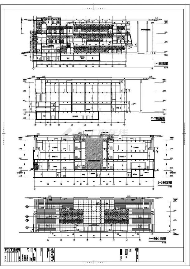 [山西]三层市级圆形平面博物馆建筑施工图-图二