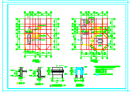 某框架别墅建筑结构施工cad设计方案图_图1