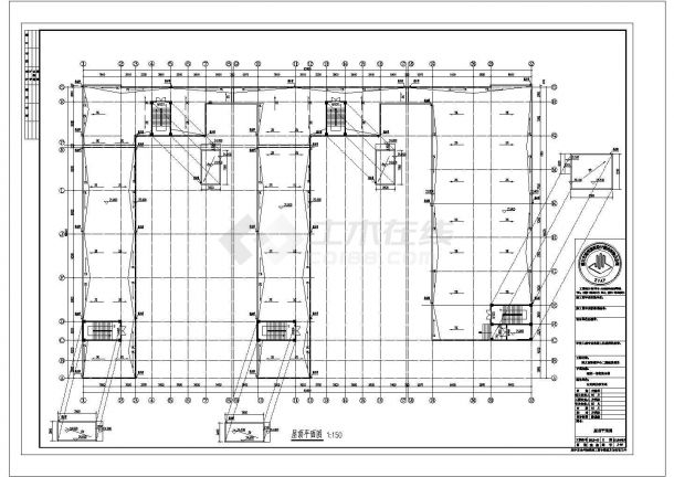 遵义市某职业学院1.4万平米5层框架结构教学楼全套建筑设计CAD图纸-图一