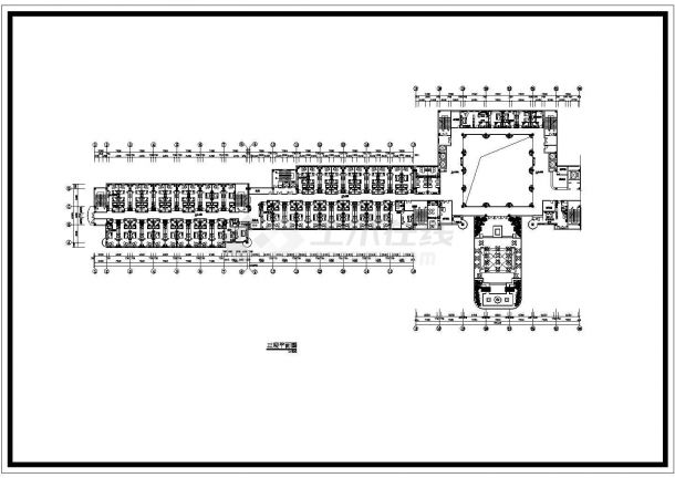 某地区酒店建筑设计CAD平面施工图-图二