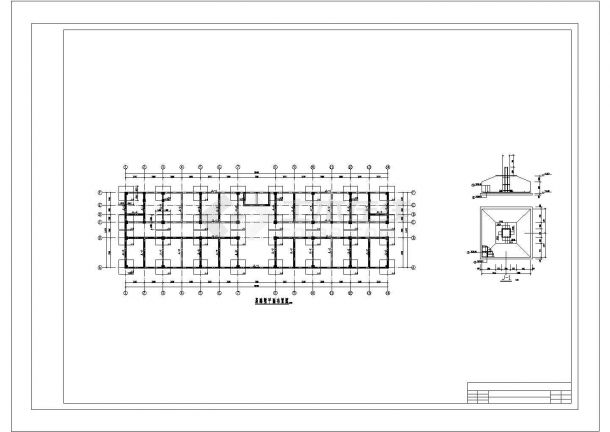 4400平方米六层沙河办公楼毕业设计cad图，含设计说明-图一