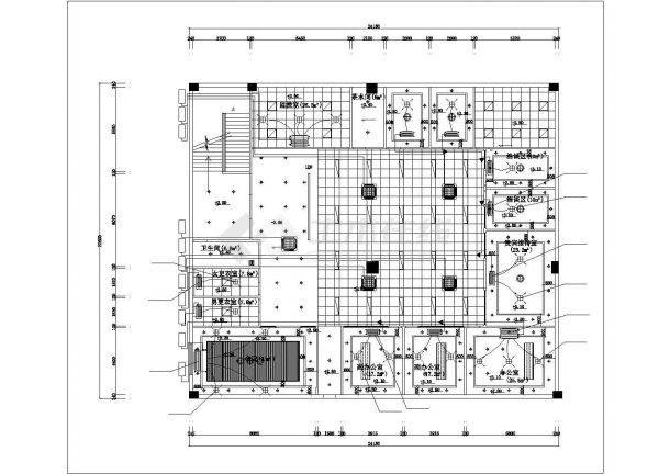 二层商业办公楼多联机空调系统设计施工图-图一