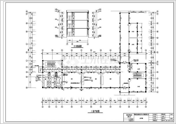 包头市某中学2820平米4层框架教学综合楼建筑设计CAD图纸（3套方案）-图一