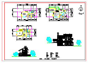 14套别墅建筑设计CAD方案图纸-图二