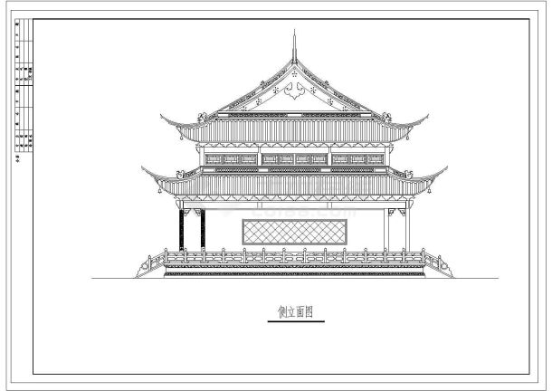 某大雄宝殿CAD全套大样平立面方案-图二