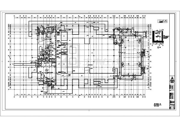 扬州市某大学4300平米三层框架结构体育馆全套建筑设计CAD图纸-图一
