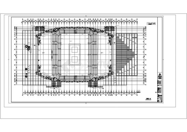 扬州市某大学4300平米三层框架结构体育馆全套建筑设计CAD图纸-图二