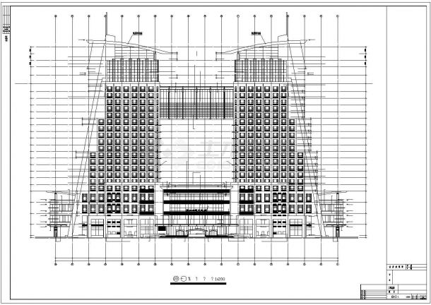某双子塔综合大楼CAD大样完整施工图-图二
