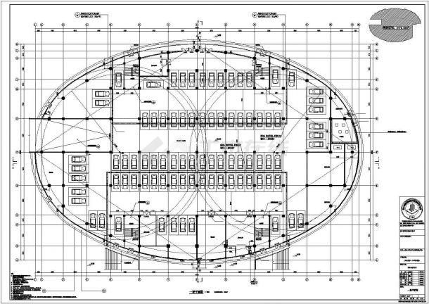 贵阳市某大学内部7900平米2层框架结构体育馆建筑设计CAD图纸-图一