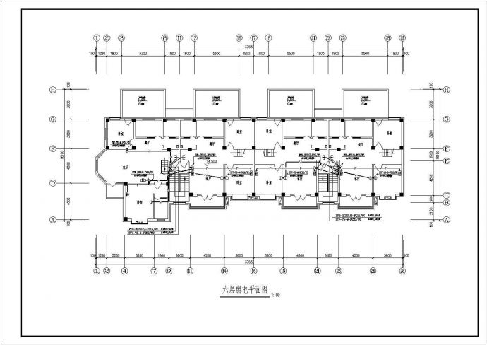 电气设计_莫五层阁楼弱电平面CAD图_图1
