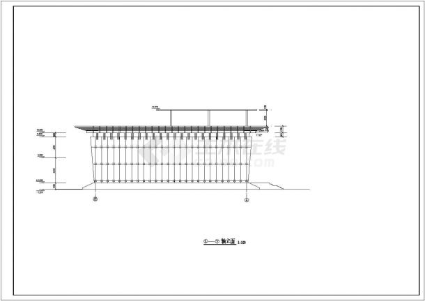 锦州市某4000平米三层框架结构大型城市展览馆全套建筑设计CAD图纸-图一