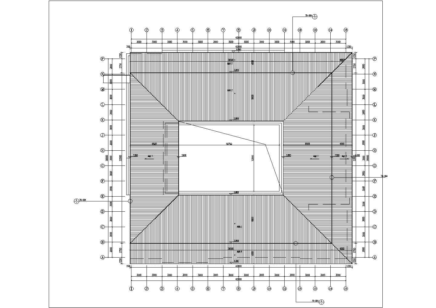 沈阳市非物质文化遗产传承中心单层框架结构综合楼建筑设计CAD图纸