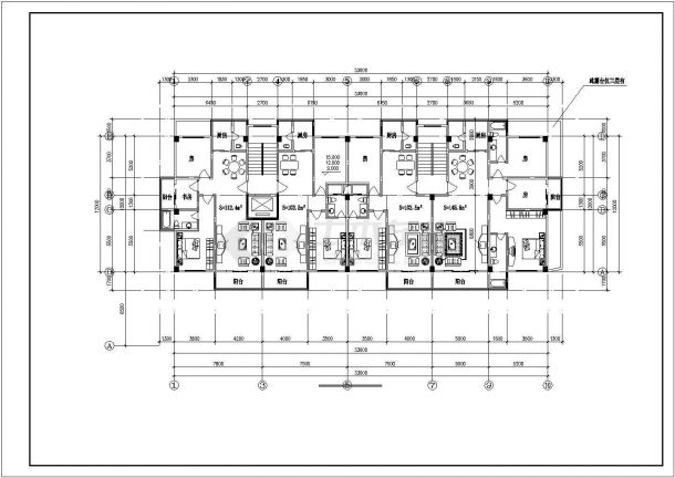 昆山市某社区五层框架结构老年人活动中心建筑设计CAD图纸（含天面层）-图一