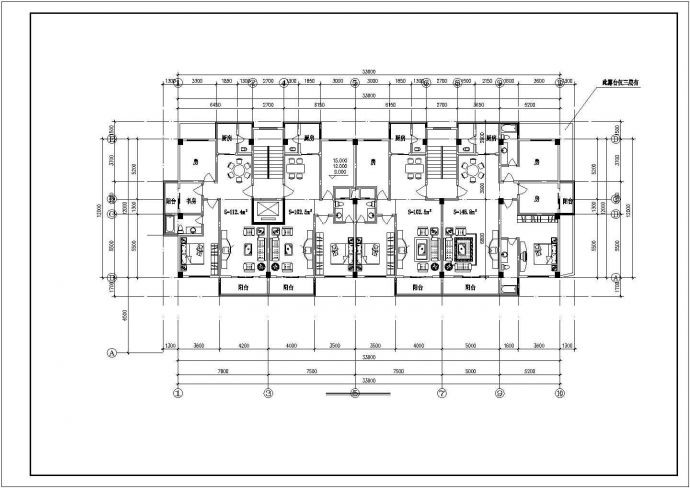 昆山市某社区五层框架结构老年人活动中心建筑设计CAD图纸（含天面层）_图1