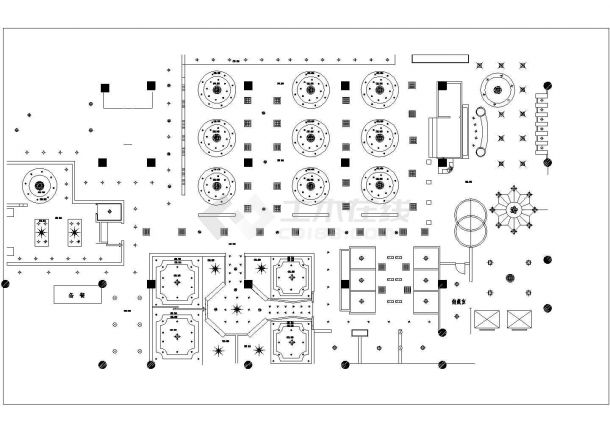 杭州市西湖景区某单层框架结构中式餐厅全套装修装饰设计CAD图纸-图一