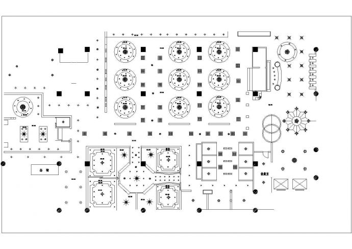 杭州市西湖景区某单层框架结构中式餐厅全套装修装饰设计CAD图纸_图1