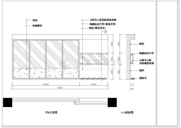 【杭州】某地二层西餐烧烤吧全套装修施工设计cad图-图一