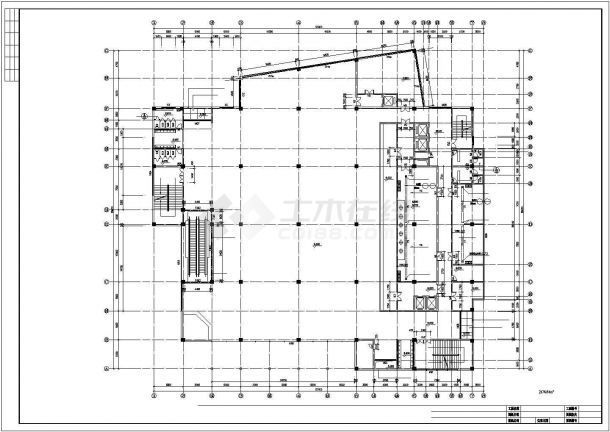 北京市某财经学院1万平米5层框架结构学生食堂建筑+结构设计CAD图纸-图一