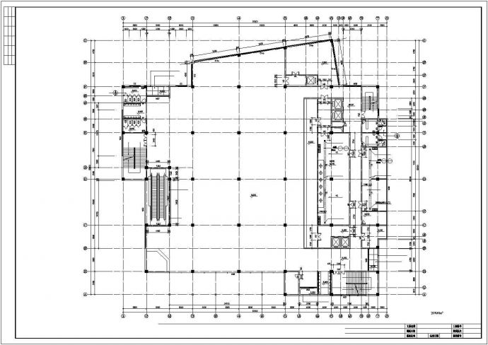 北京市某财经学院1万平米5层框架结构学生食堂建筑+结构设计CAD图纸_图1