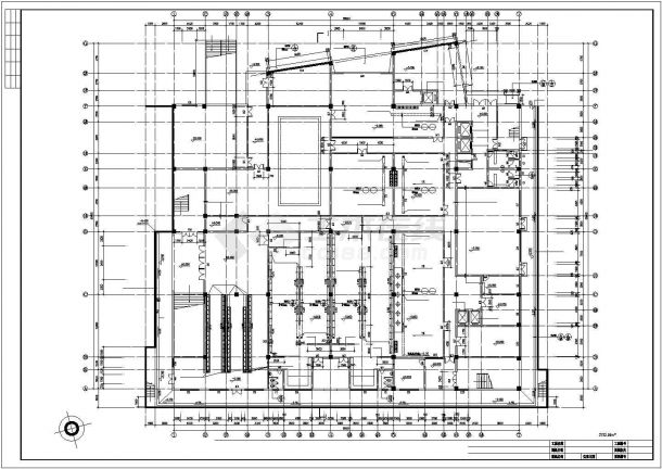 北京市某财经学院1万平米5层框架结构学生食堂建筑+结构设计CAD图纸-图二