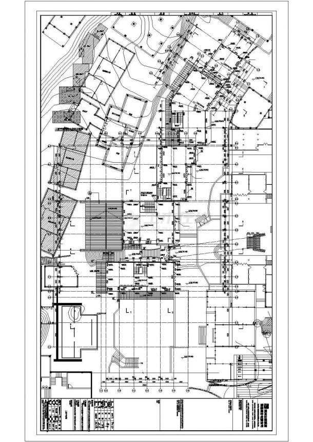 厦门市某1570平米3层框架结构仿古商业综合楼全套建筑设计CAD图纸-图一
