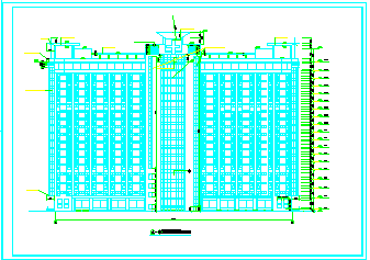 某市十八层医院住院楼建筑cad方案设计图-图一