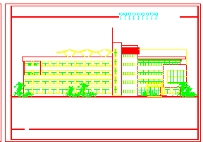 某市四层精神病院门诊楼cad建筑方案图-图一