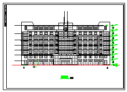 某市消防大队办公楼全套CAD建筑设计施工图-图二