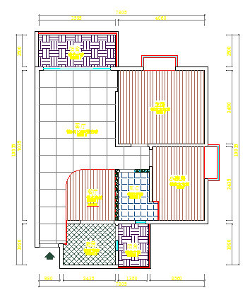 某室内家庭装修cad施工平面方案图-图二