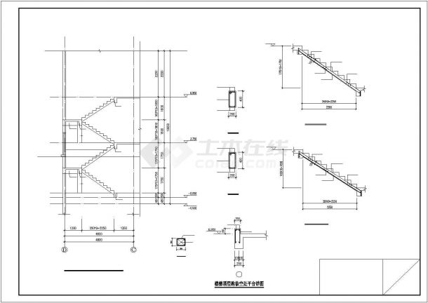 某三层精品建筑方案设计施工CAD图纸-图二