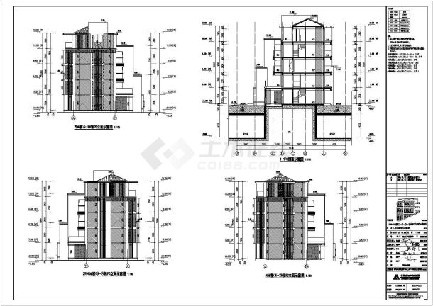 某地区多层住宅建筑方案设计施工CAD图纸-图一