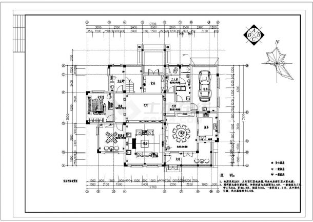 某地区欧式别墅建筑装修方案设计施工CAD图纸-图一