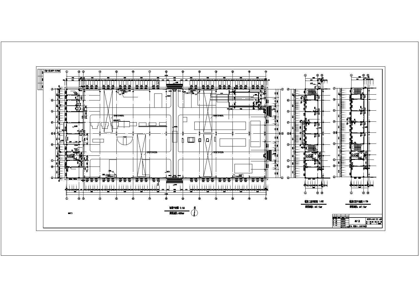 某地上单层钢筋混凝土排架结构工业厂房结构建筑方案设计施工CAD图纸