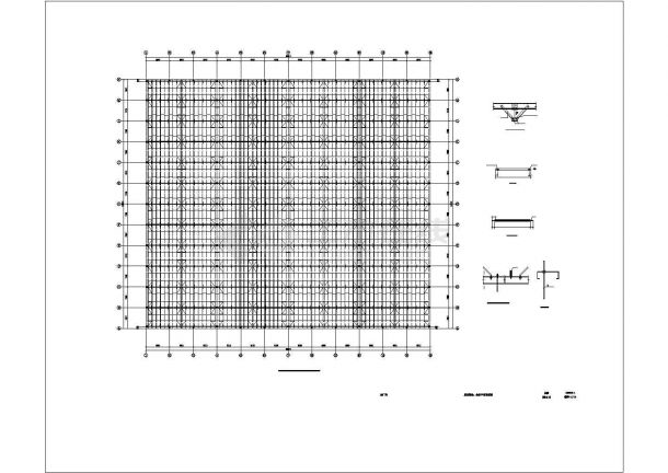 某排架厂房建筑结构方案设计施工CAD图纸-图一