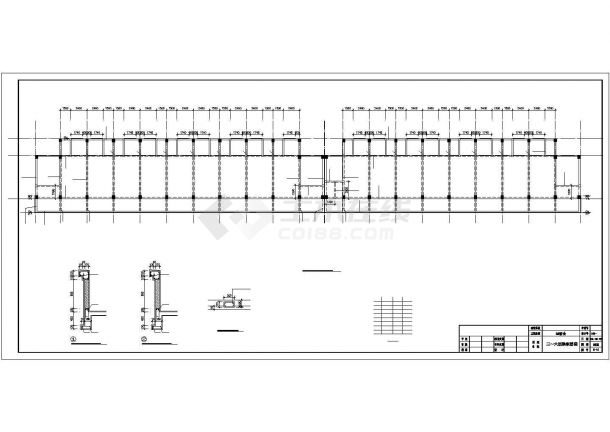 某钢梁排架宿舍建筑结构方案设计施工CAD图纸-图二