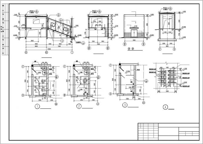 某工业场地锅炉房结构方案设计施工CAD图纸_图1