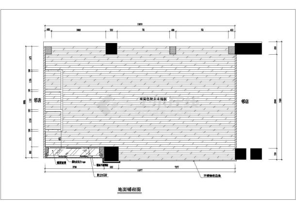 沈阳某83平方米品牌服装店室内装修设计cad详细施工图-图二