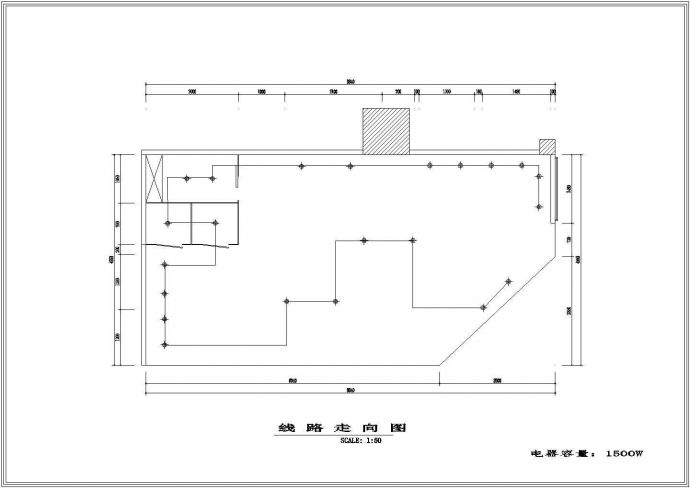 南京金陵百货服装专卖店（40平方米）室内装修设计cad全套施工图_图1