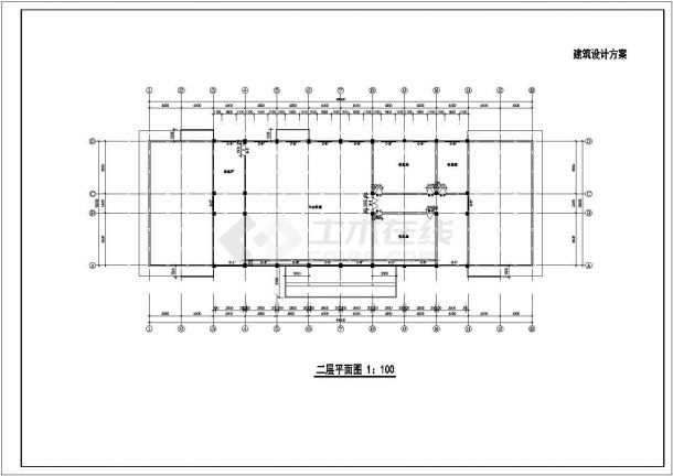 长沙市福昌路某2层砖混结构中式餐厅平立面设计CAD图纸-图一