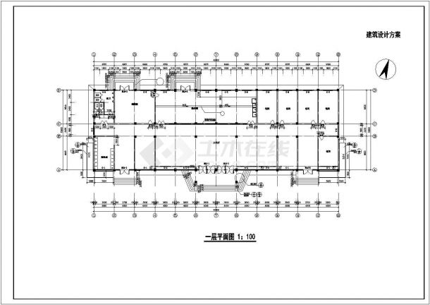 长沙市福昌路某2层砖混结构中式餐厅平立面设计CAD图纸-图二