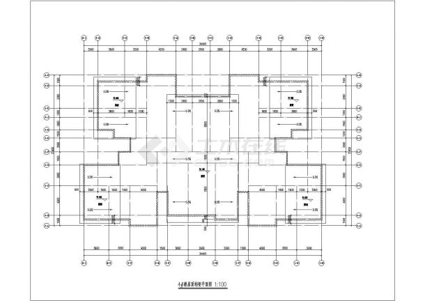 沈阳市铁西区某28层框架结构商住楼建筑设计CAD图纸（1-3层商用）-图一