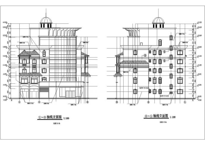 吉安市某拆迁安置小区6层框架结构住宅楼全套建筑设计CAD图纸_图1