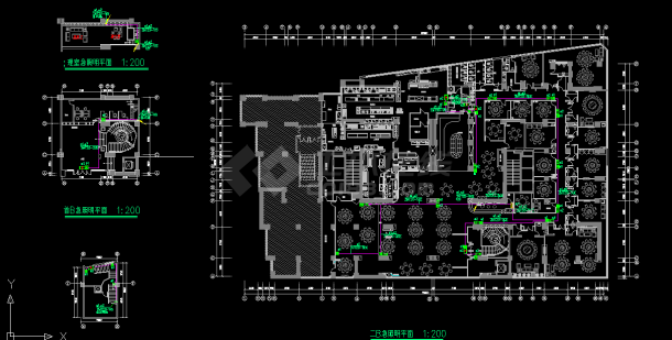 CAD两层酒店强电施工图-图一