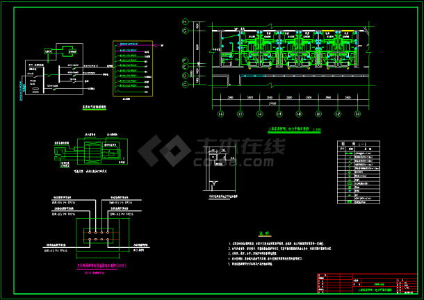 CAD管理中心大楼电气施工图纸-图二