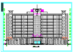 某办公楼cad建筑施工全套图纸-图一