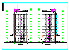 某办公楼cad建筑施工全套图纸-图二