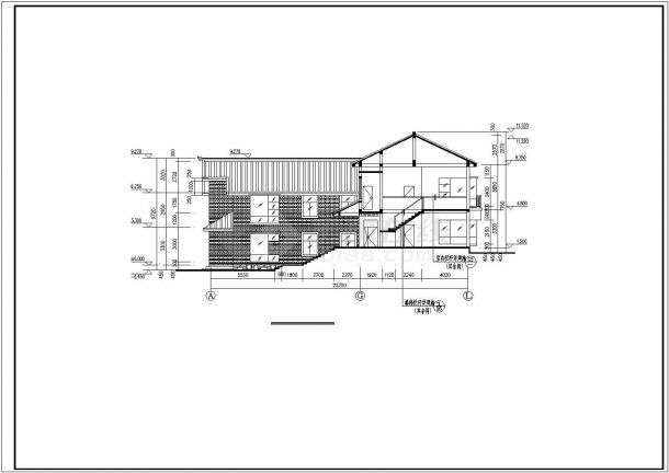 遵义市某大型度假村2层砖混结构民居式住宅楼建筑设计CAD图纸-图一