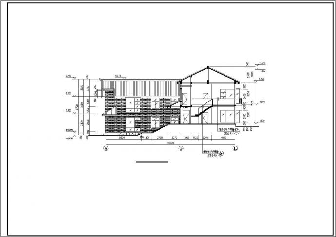 遵义市某大型度假村2层砖混结构民居式住宅楼建筑设计CAD图纸_图1