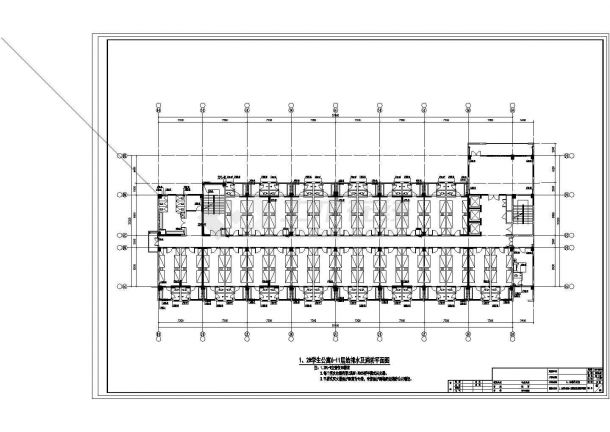 西安市某重点高校11层框架结构宿舍楼内部水系统设计CAD图纸-图二